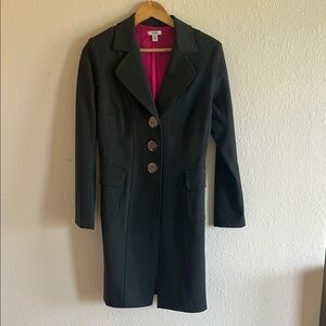Cache gray coat with Pink Lining, size M. Skinny fit